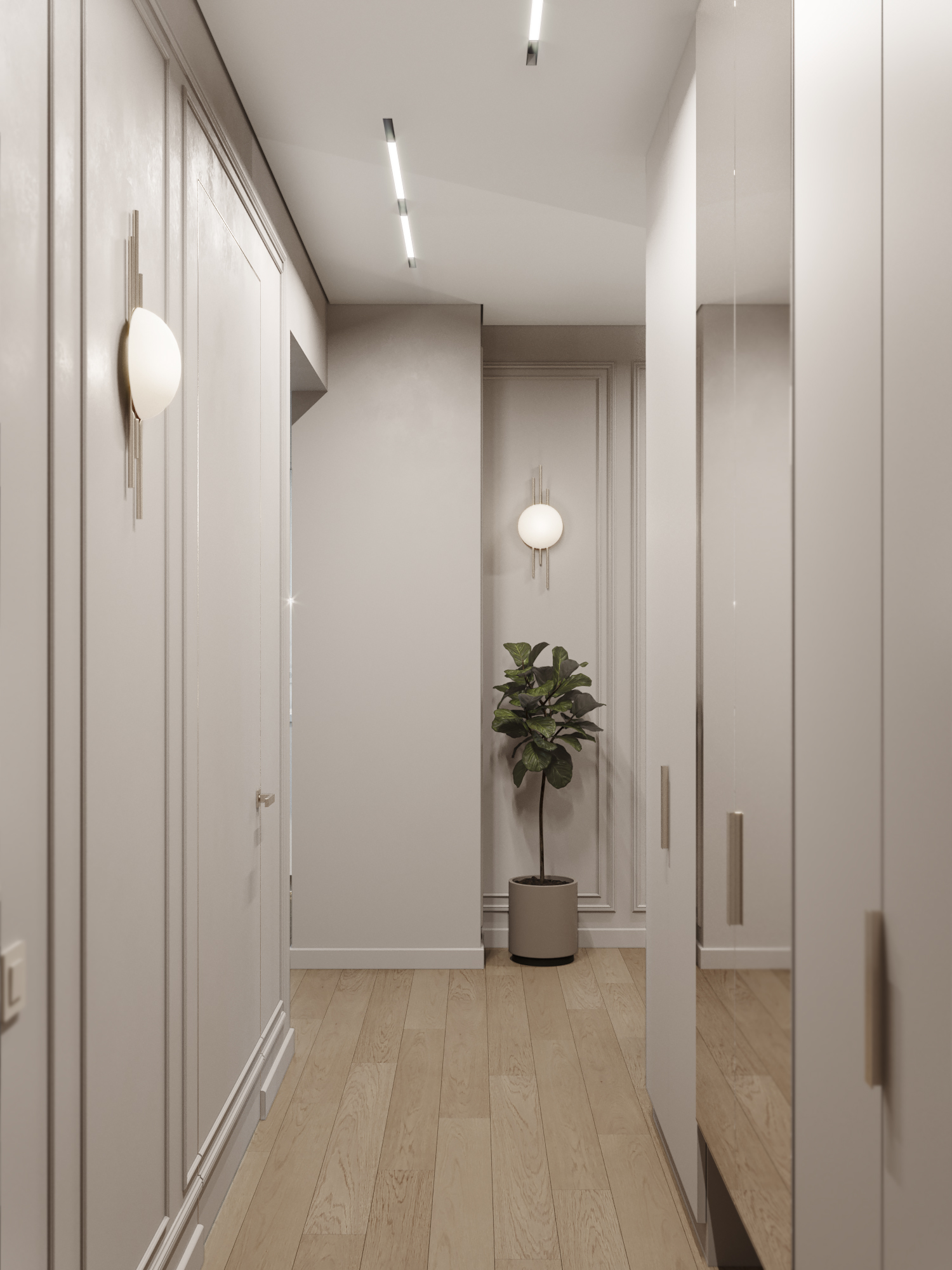 Дизайн коридора в квартире ЖК Новатор