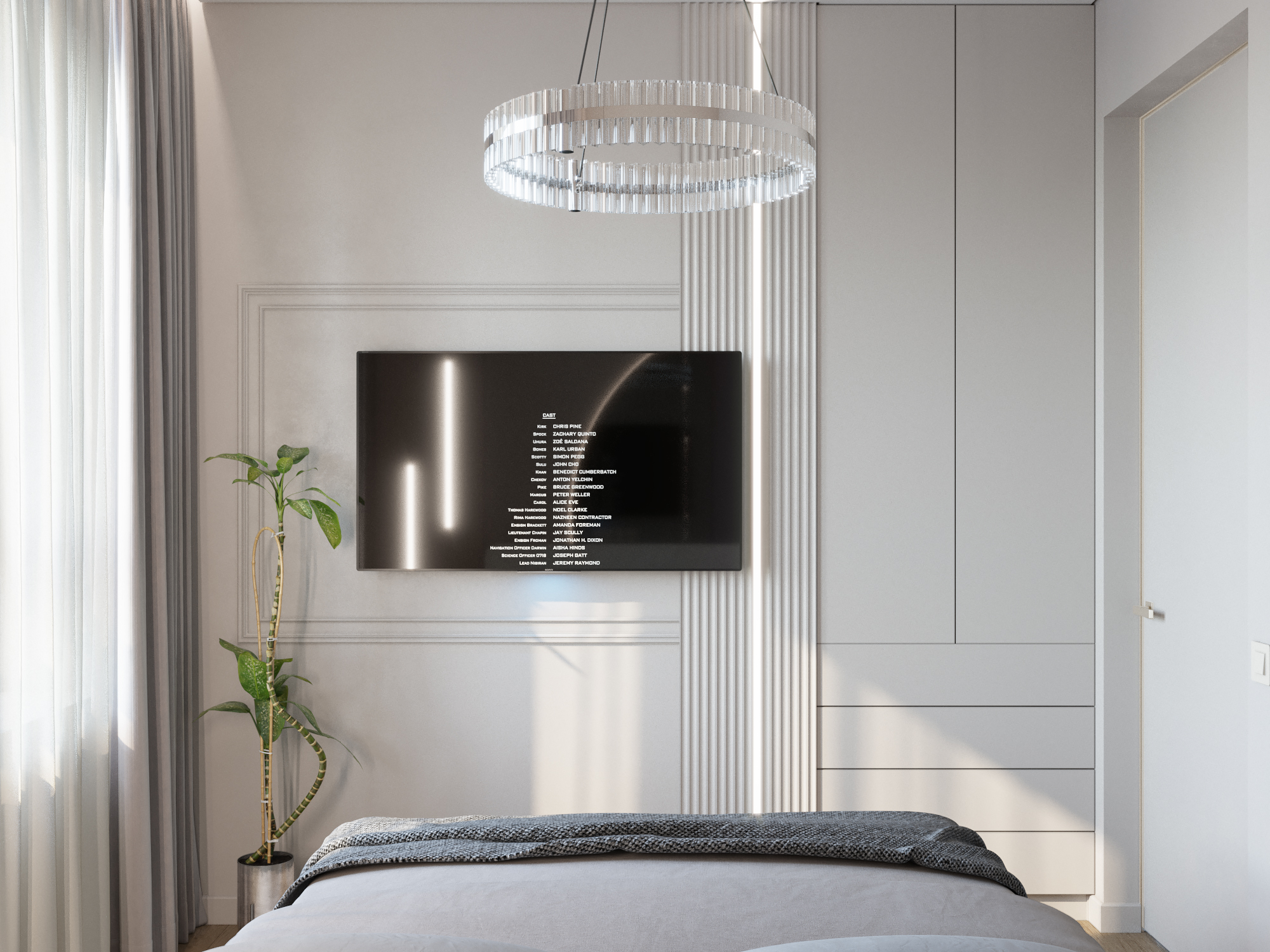 Дизайн интерьера спальни в ЖК Новатор