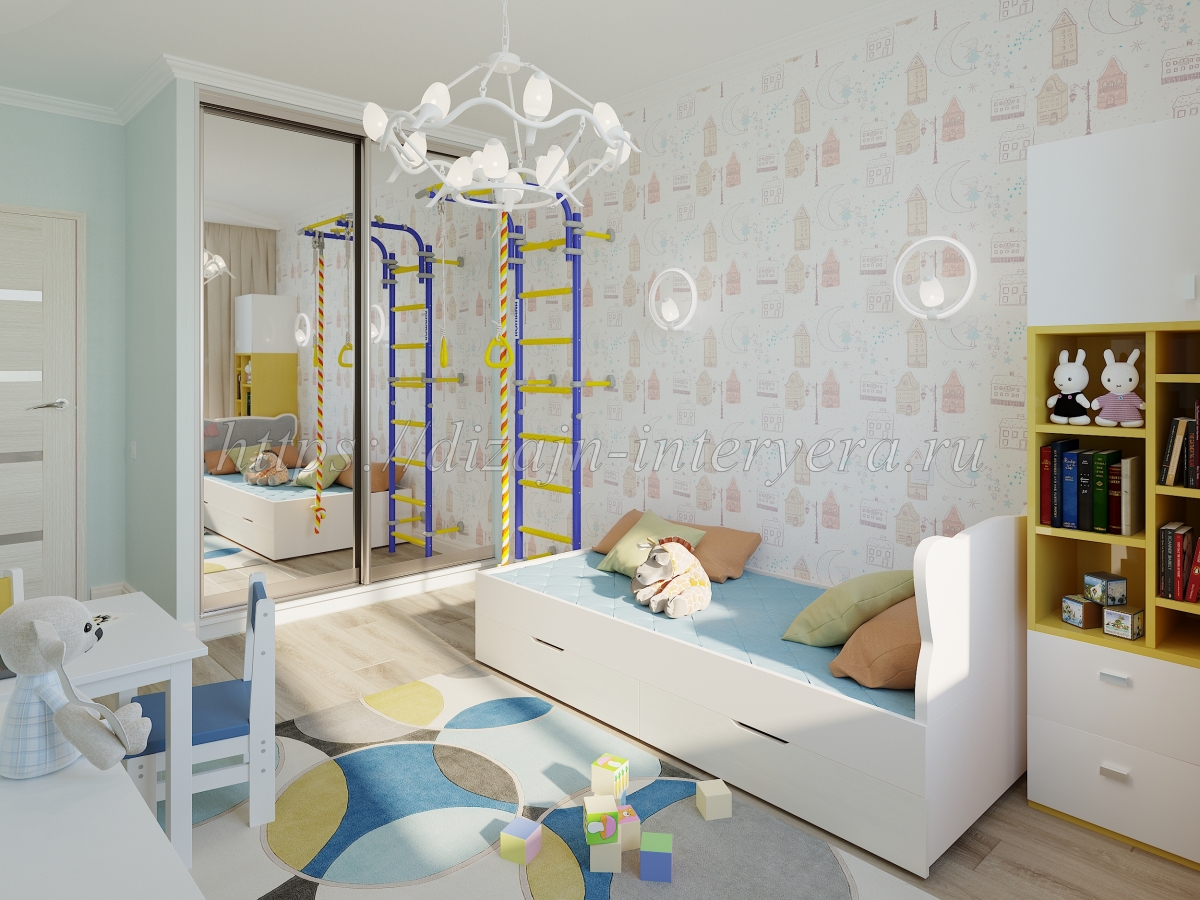 Дизайн детской комнаты в ЖК Эко-парк Сосны