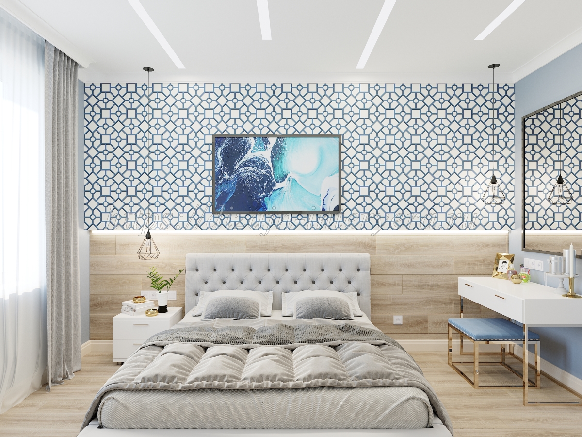 Дизайн интерьера спальни в ЖК Эко-парк Сосны