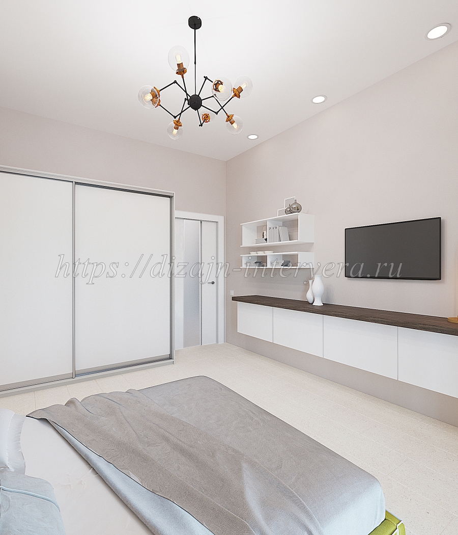 Дизайн интерьера спальной комнаты в ЖК Лимонарий