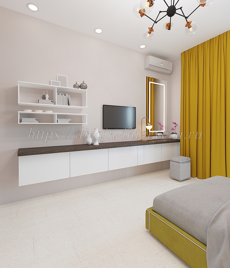 Дизайн спальни в ЖК Лимонарий