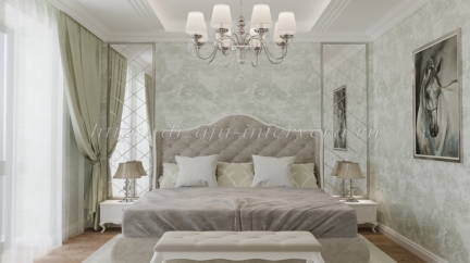 Заказать дизайн интерьера спальни в классическом стиле