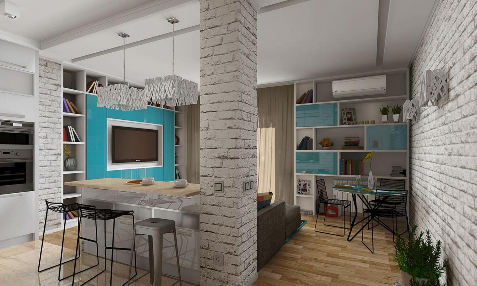 Дизайн двухкомнатной квартиры в ЖК Энтузиастов