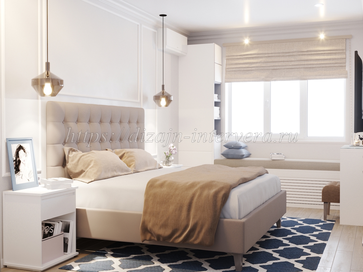 Дизайн спальни в ЖК Лилия