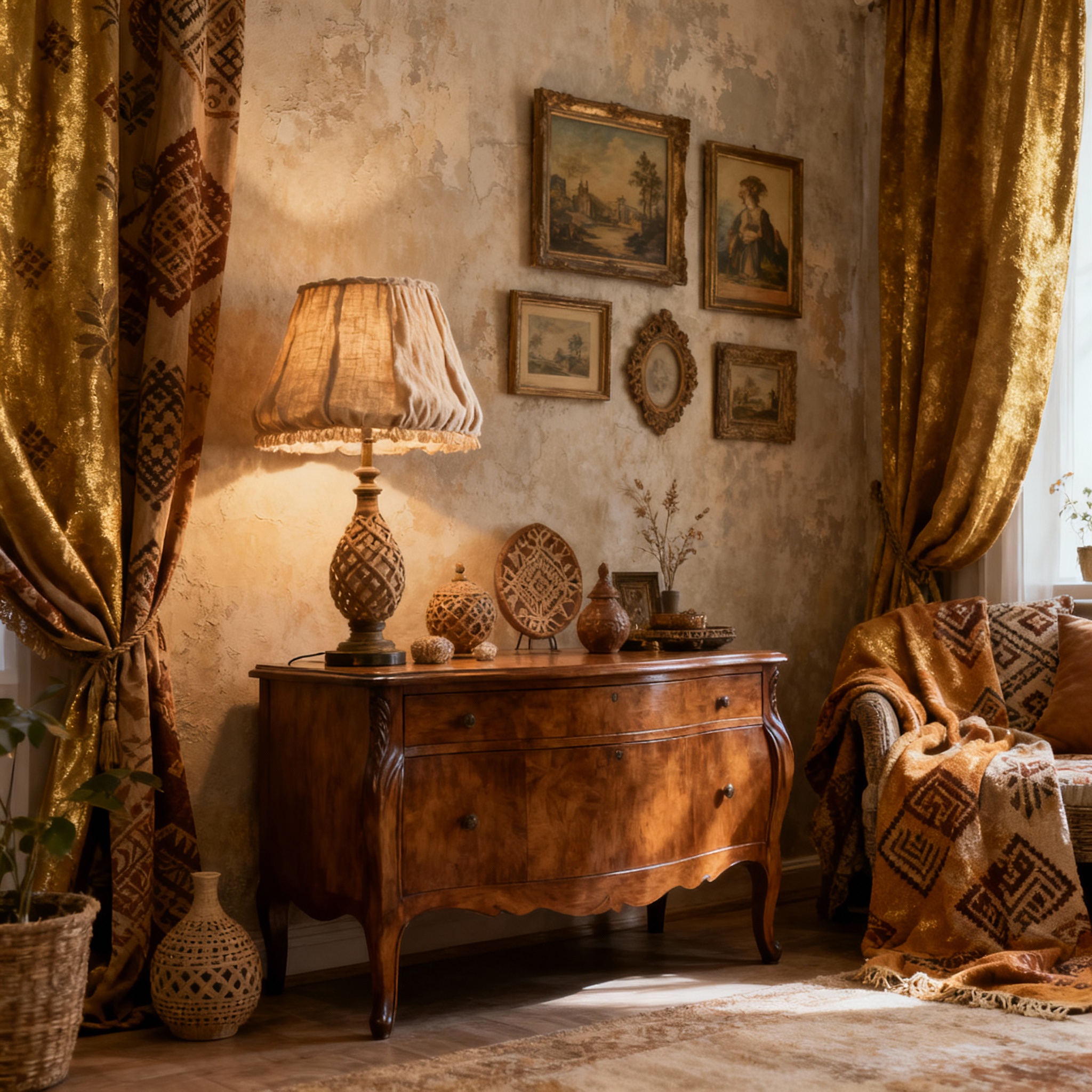 Персонализированный интерьер с винтажными акцентами и авторским декором